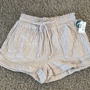 NEW Aeropostale Women's Tan Drawstring Waist Shorts